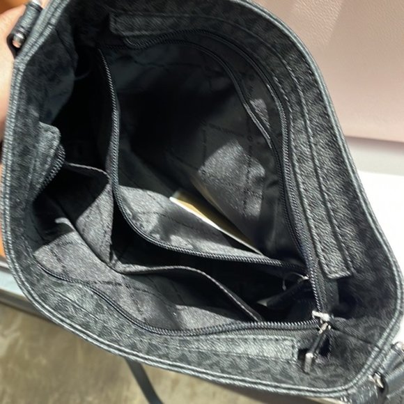 Michael Kors Jet Set Travel Large Messenger Crossbody Bag Black - Picture 12 of 16